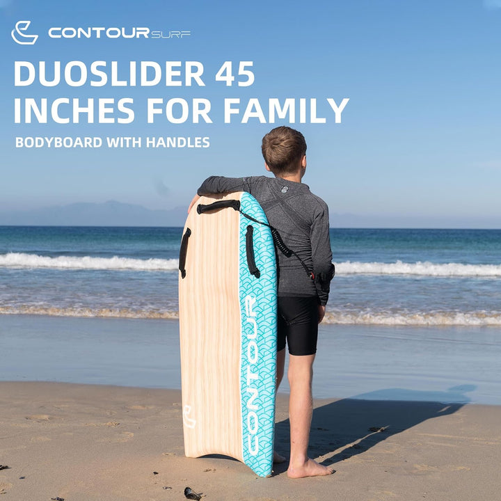 Thurso SURF DuoSlider Bodyboard mit Griffen, 114,4 cm, EPS-Kern, IXPE-Deck, HDPE Glatte Unterseite