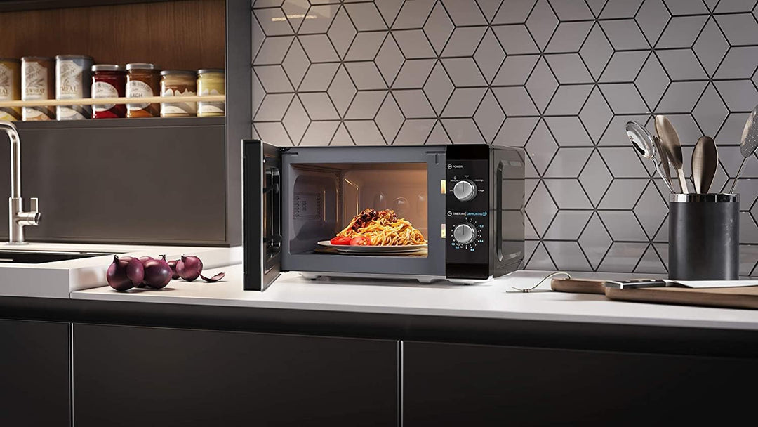 SHARP MS01E Mikrowelle (Mikrowelle: 800W, 5 Leistungsstufen, Auftaufunktion, Abmessungen: 440x258x34