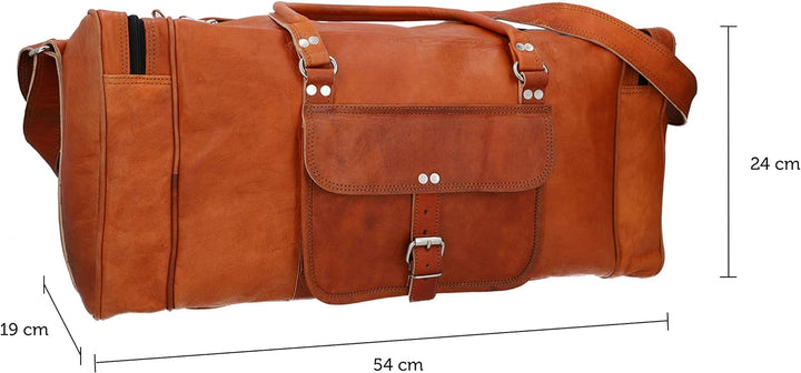 Gusti Weekender Leder - Harvey Damen und Herren Reisetasche Umhängetasche Handtasche Ledertasche Bra