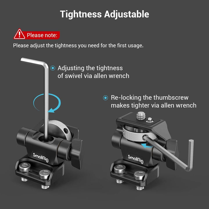 SMALLRIG Kamera Monitor Mount, Swivel 360° and Tilt 180°, Verstellbare Halterung mit 1/4"-20 Schraub