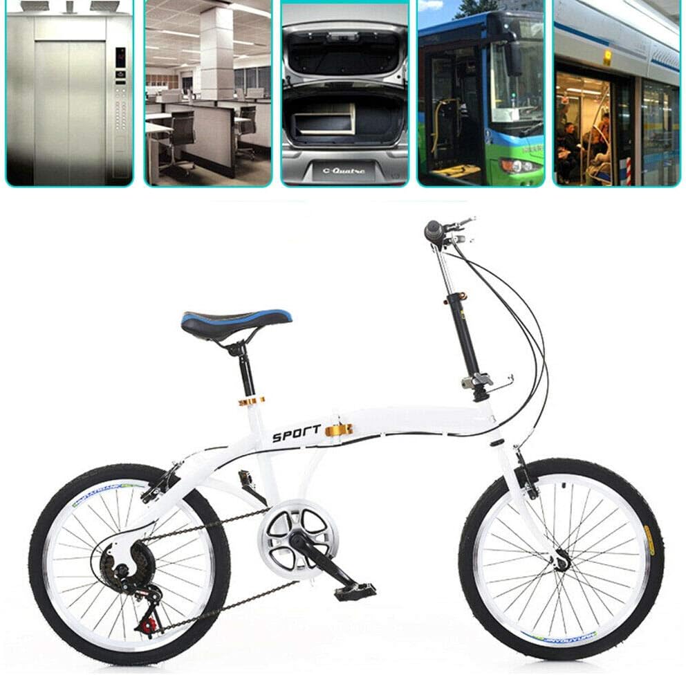 Berkalash Klapprad 20 Zoll Faltrad Fahrrad 6 Gang Klappfahrrad Folding Bike für Herren Damen Jungen