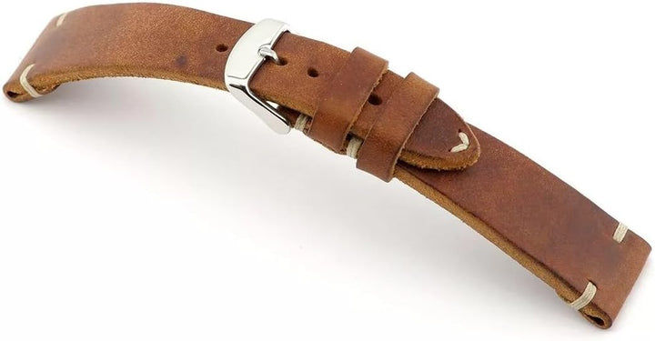 Sulla RIOS 1931 Herren Leder Deutsch Uhrenarmband Vintage 22mm hell braun
