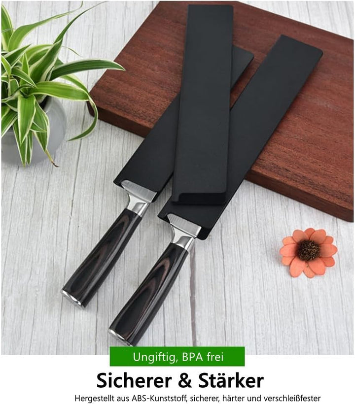 MUSLONG Messerschutz Klingenschütze mit Samt Innenfutter, 10 Stück Universal Messerschutz Set | 100%