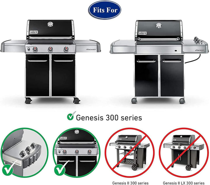 GFTIME 49,5 x 33cm 7528 Grillrost Edelstahl,62752 Brenner 49,5cm Flavorizer Bars 7620 für Weber Gene