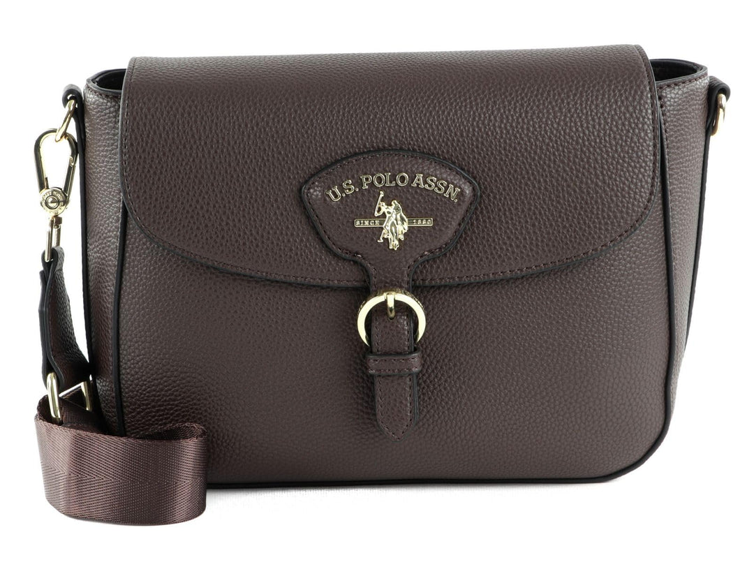 U.S. POLO ASSN. Stanford Flap Crossbody Bag Dark Brown