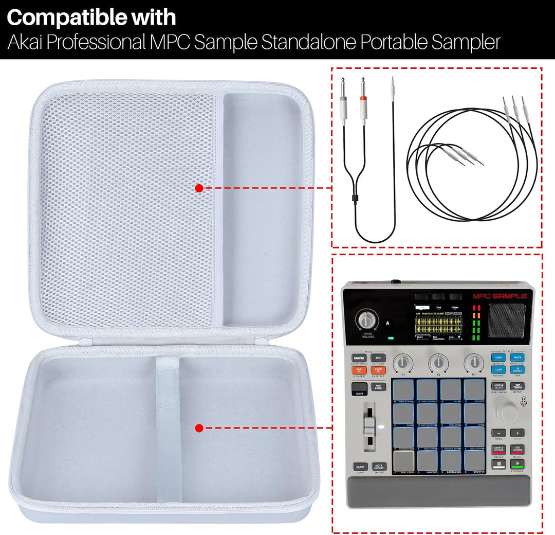 Lebakort Hart Schutz Hülle Etui Tasche für Akai Professional MPC Sample Standalone Portable Sampler,