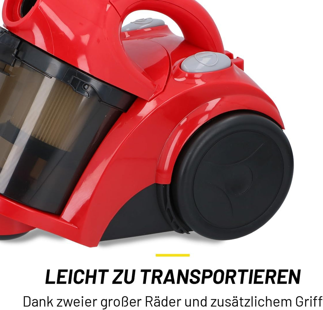 DUNLOP Staubsauger ohne Beutel - Bodenstaubsauger 700W - Starke Leistung - Mit Kabelaufrollung - Ink