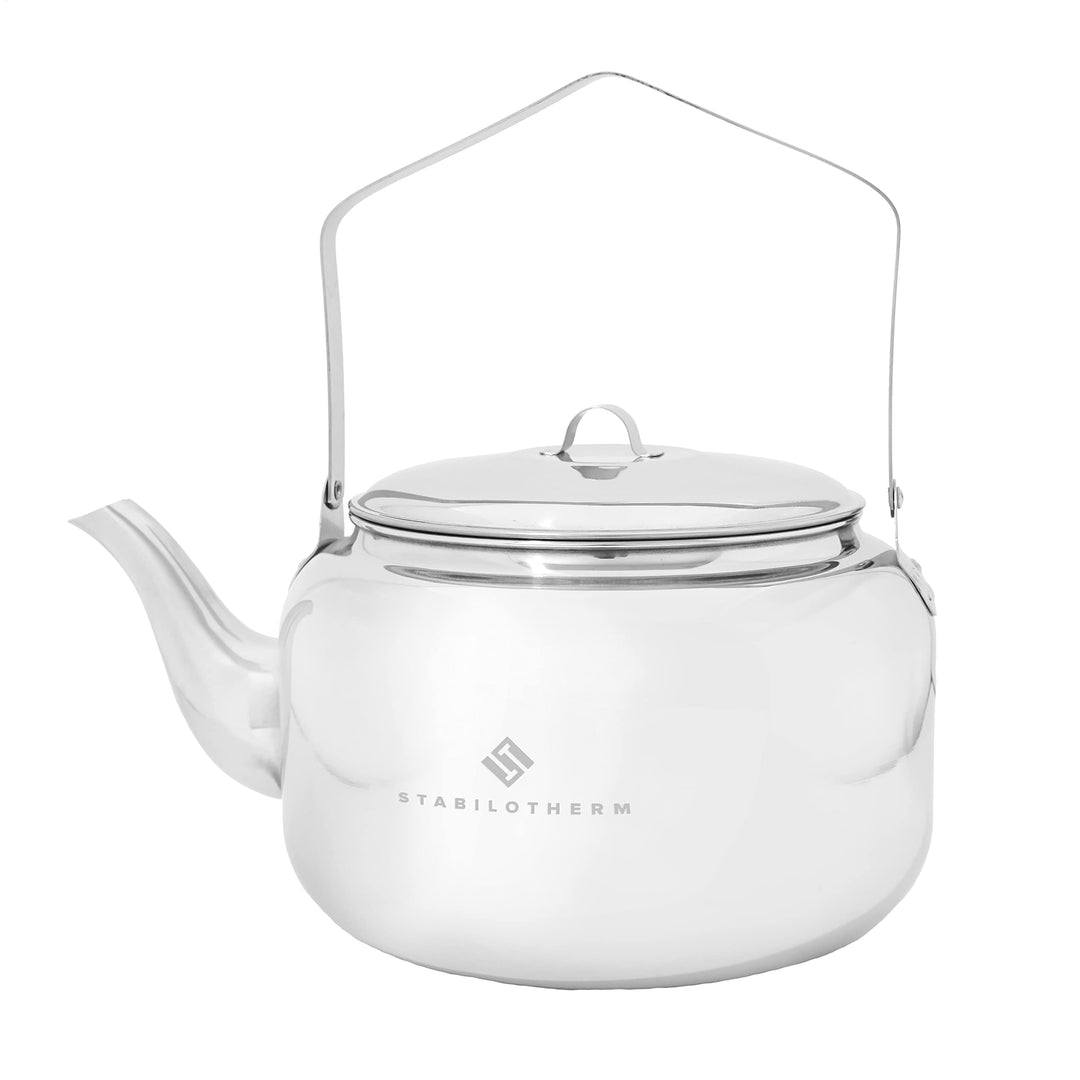 STABILOTHERM Edelstahl Outdoor-Kaffeekessel 4 Liter I ideal für Lagerfeuer & Grill – Teekessel Wasse