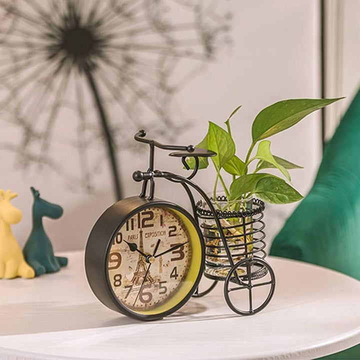 Fahrrad Schreibtischuhr Mode Kreative Eisen Metall Stille Tischuhr Wohnzimmer Schlafzimmer Dekoratio
