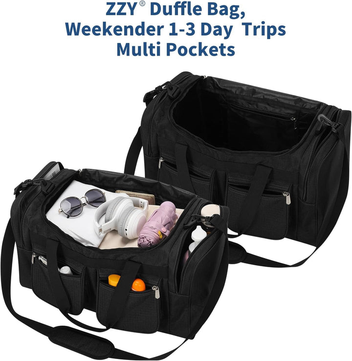 ZZY Sporttasche 40L für Herren mit 2 Seitentaschen & Wasserabweisend - Leichte Reisetasche für Sport