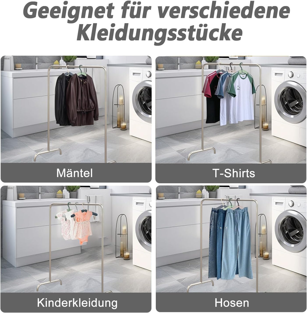 Faltbare Reisebügel 4er-Set – Leichte ABS-Kleiderbügel mit integrierten Clips, kompakt 19 cm gefalte