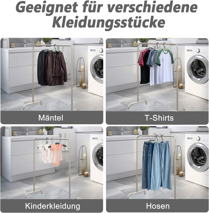 Faltbare Reisebügel 4er-Set – Leichte ABS-Kleiderbügel mit integrierten Clips, kompakt 19 cm gefalte