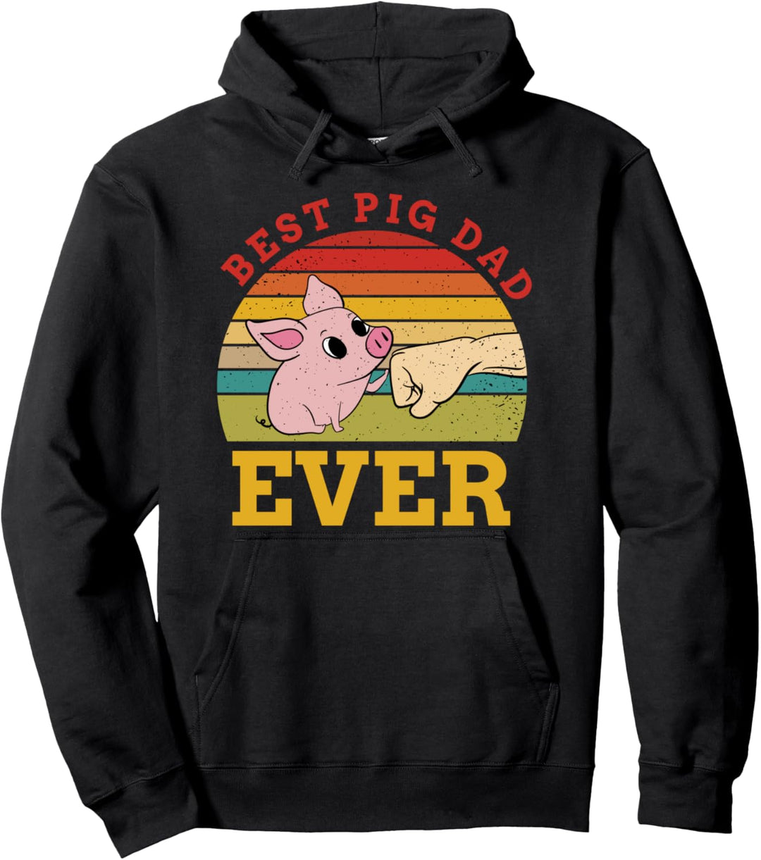 Best Pig Dad Ever lustige Hausschweine Geschenk Pullover Hoodie