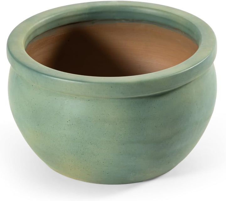 Blumentopf Pflanzgefäss Übertopf Modell Bavaria Grün Blau Verschiedene Grössen - absolut frostfest (