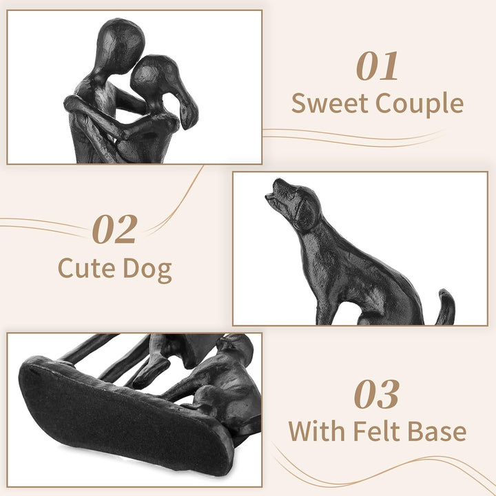 Sziqiqi Eisen Jahrestag Geschenke für Sie - Paar Liebe Skulptur Eisen Jahrestag Geschenk für Paar Fr