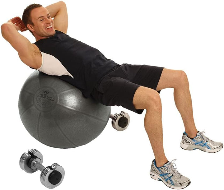 Fitness Mad Anti-Burst Gymnastikball, 500 kg, Unisex, Erwachsene 65 cm graphit, 65 cm graphit
