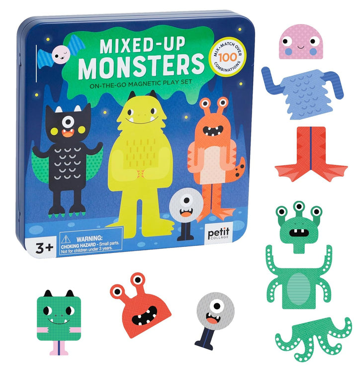 Petit Collage PTC613 5055923790106 Monsters, 25 Stück, Magnetisches Spielset Mix + Match Monster
