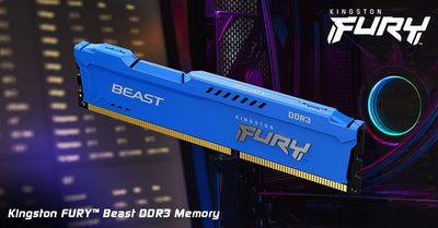 Kingston FURY Beast Blau 8GB 1600MHz DDR3 CL10 Desktop Speicher Einzelnes Modul KF316C10B/8, Blau 8G