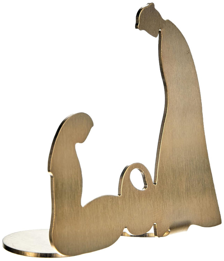 Alessi Bark Crib BM09 W - Design Weihnachtskrippe Reproduktion mit goldenen Details, Edelstahl, Weis