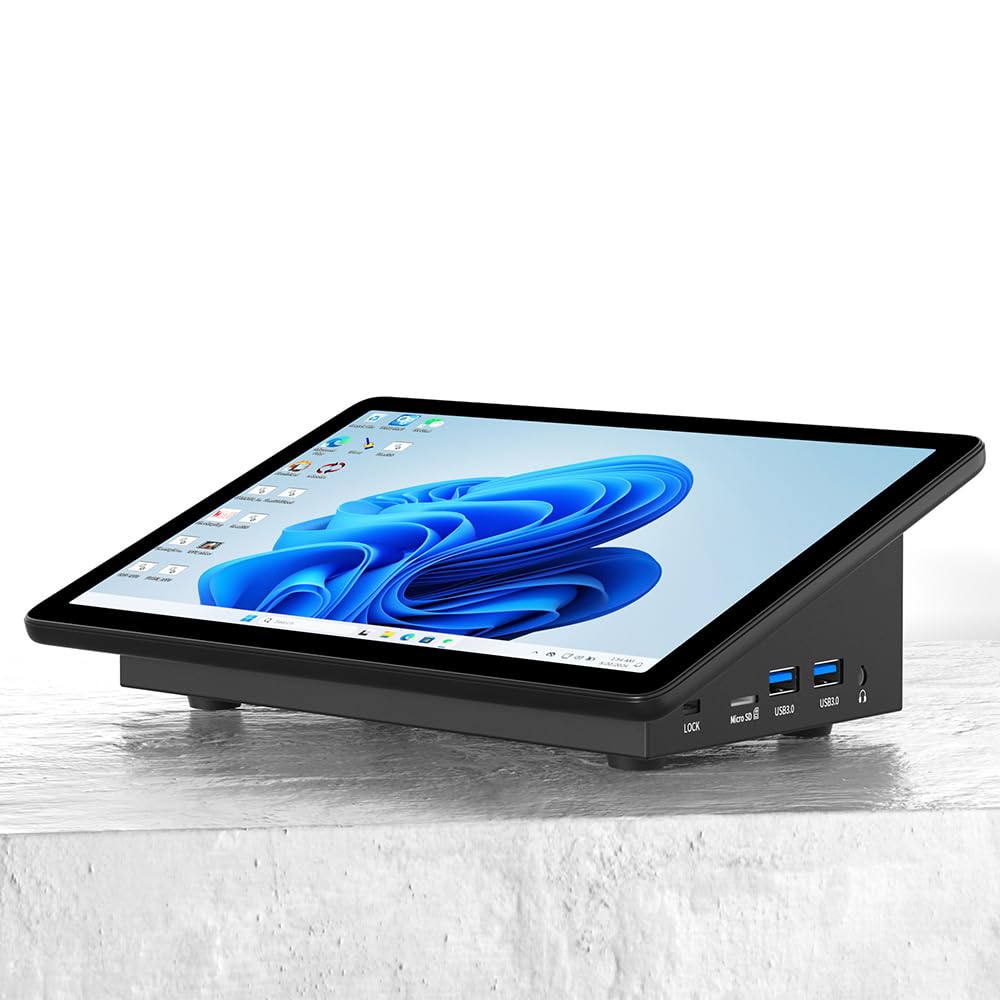 Mini Computer PC 10,1 Zoll Mini Computer Deko, N5095 Win 11 Pro mini-pc mit Touchscreen, 8GB RAM, 12