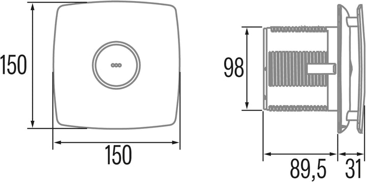 DOJA Barcelona 01040000 X-MART 10 INOX Kampagne, 15 W, 230 V, Weiss