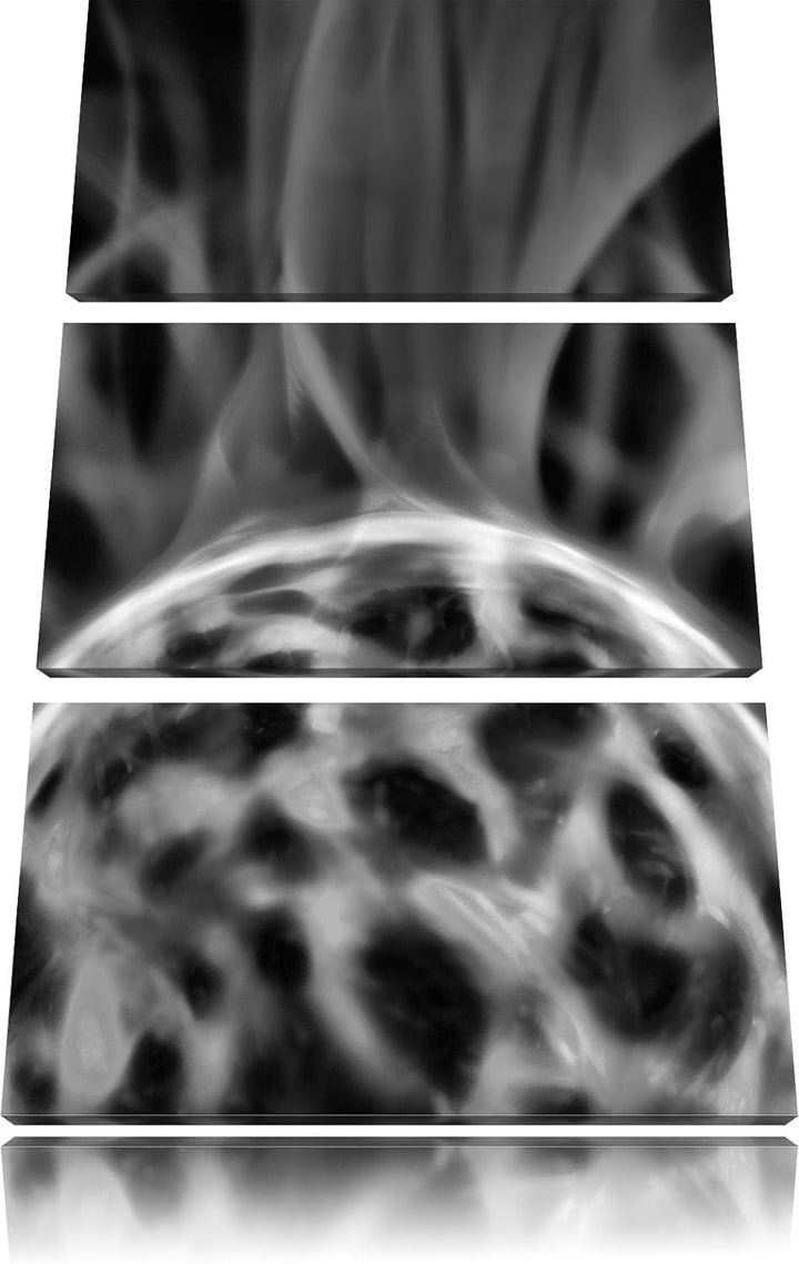 Pixxprint leuchtender Energieball als Leinwandbild/Grösse: 3 Teilig (120x80) cm/Wandbild/Kunstdruck/