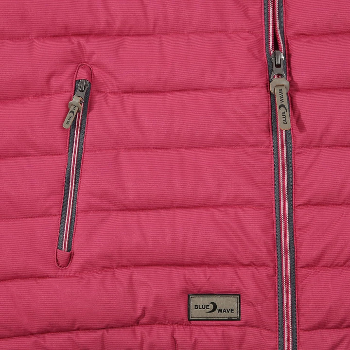 Blue Wave Damen Steppjacke Irina - Jacke gesteppt mit abnehmbarer Kapuze 36 Rosa, 36 Rosa