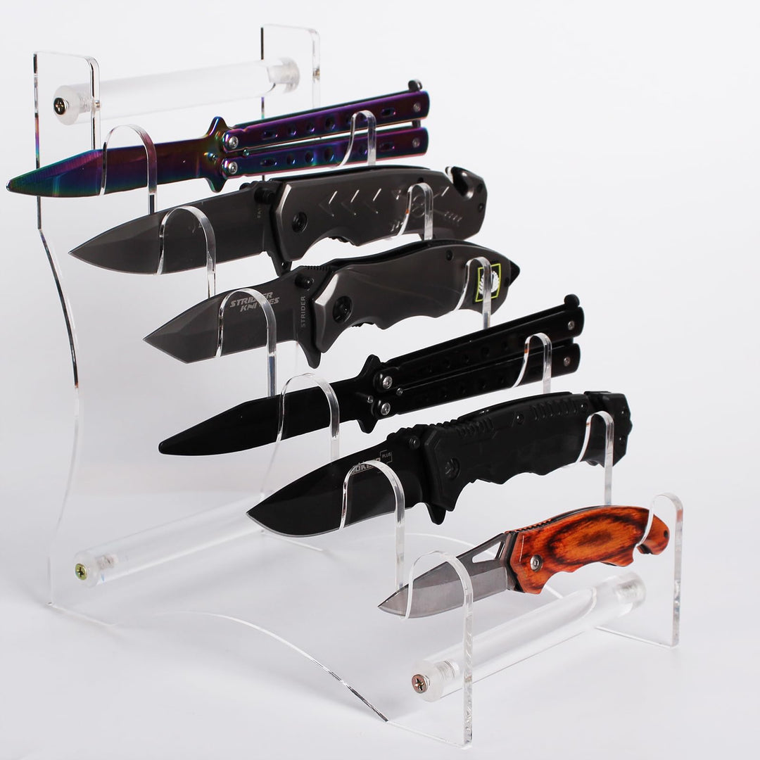 Messerständer, Messerhalter, Messer-Präsentationsständer, Messer-Vitrine, Sammlerstück, Messer-Präse