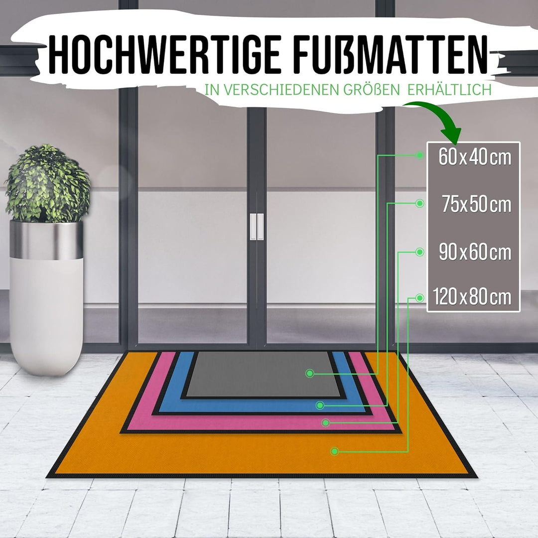 Print Royal Personalisierte Fussmatte mit Logo und Wunschtext - Logomatte - Schmutzfangmatte mit Log