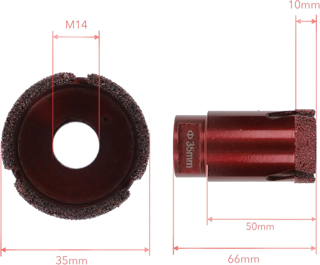 PRODIAMANT Speedmaster Fliesenbohrer 35 mm Profiqualität für Winkelschleifer zum bohren Fliese Feins