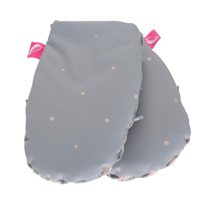 1 Paar Handwärmer Muffs für Kinderwagen - aus Softshell (Quadrate apricot), Quadrate apricot