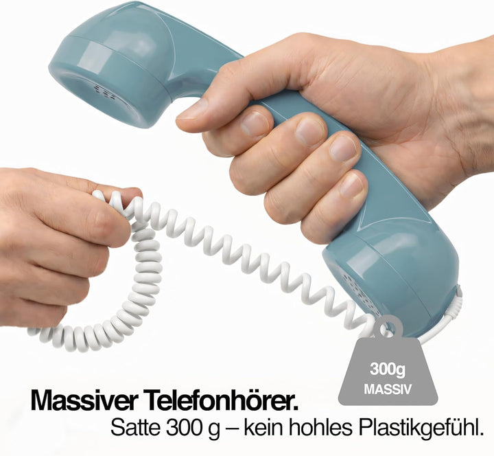 Retro Handyhörer für Apple iPhones mit Lightning (passender Adapter mit inbegriffen) in der Form ein
