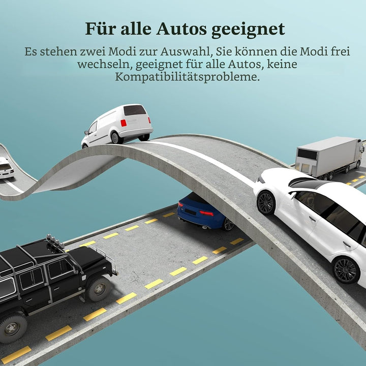 AMROOLOO Dual-System Pkw-Head-Up-Display, Anzeige mehrerer Funktionen, GPS, Tacho, OBD, Pkw-Armature