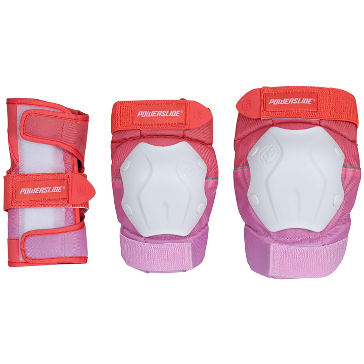 Powerslide Standard Women Schutzausrüstung Set – Knie-, Ellenbogen- &amp; Handgelenkschoner – Damen Schu
