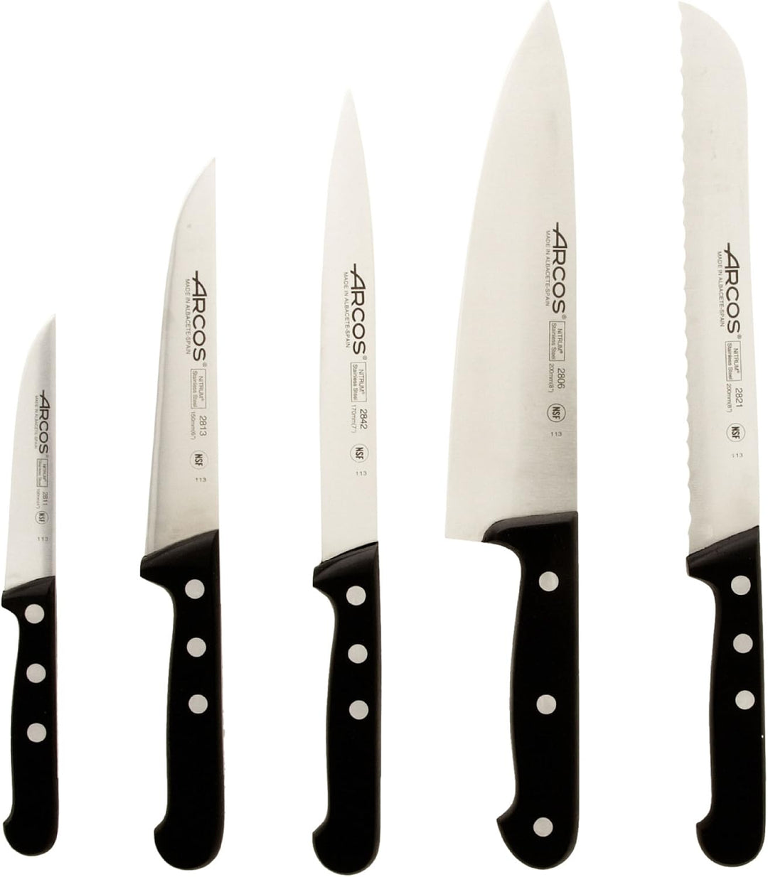 Arcos Serie Universal - Geschenkbox Küchenmesser-Set 5 Stück (5 Messer) - Klinge Nitrum Edelstahl -