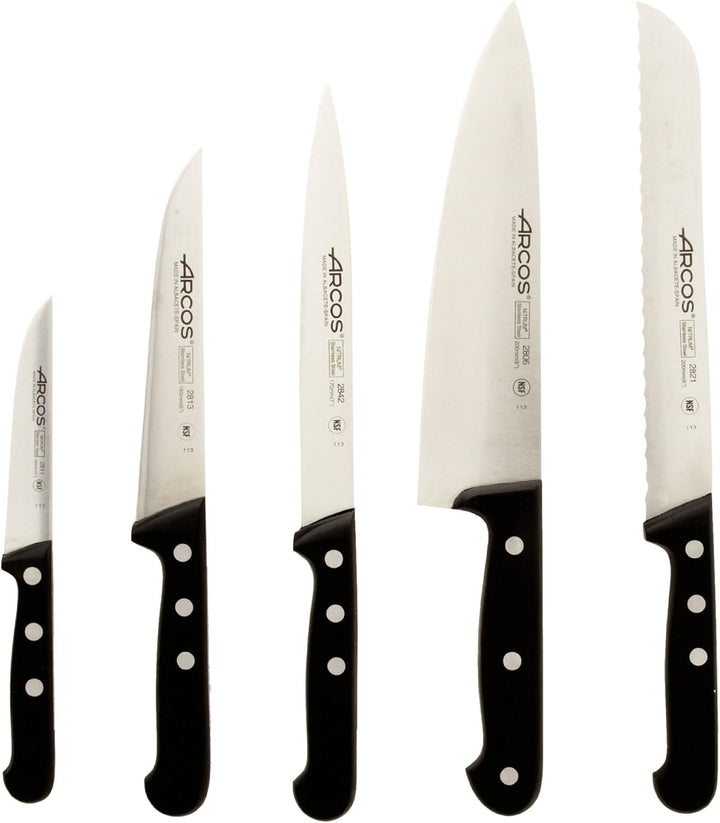 Arcos Serie Universal - Geschenkbox Küchenmesser-Set 5 Stück (5 Messer) - Klinge Nitrum Edelstahl -