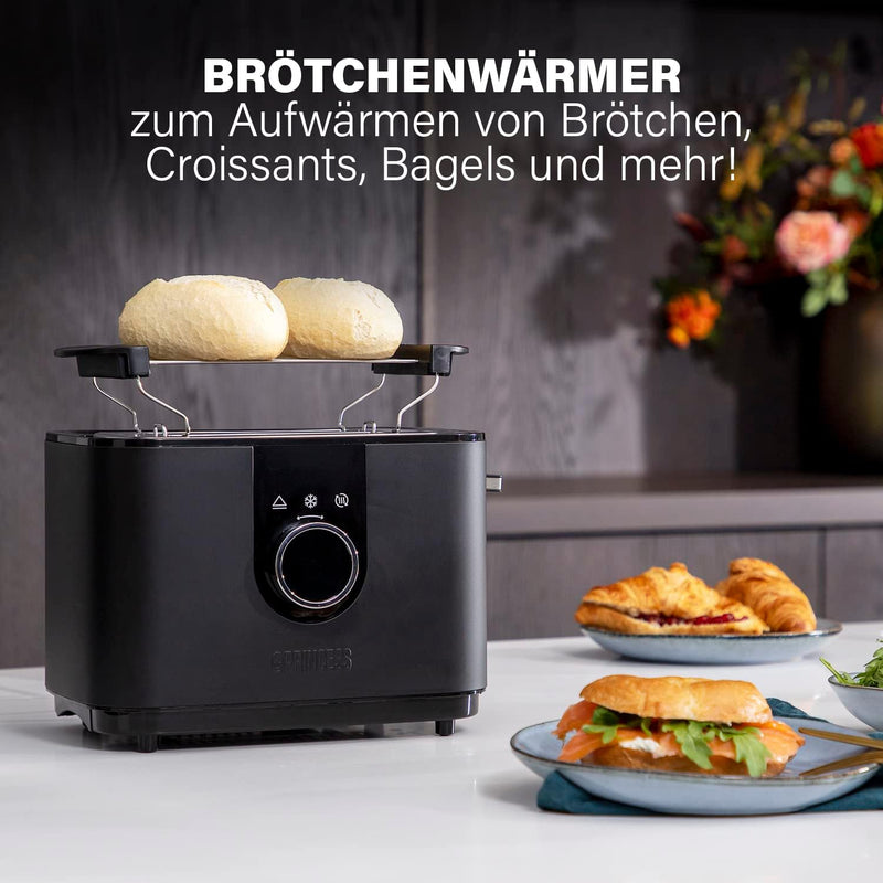 Princess Toaster Moments –2 Schlitze, 7 Bräunungsstufen, Brötchenwärmer, Auftau-, Aufwärm- und Abbru