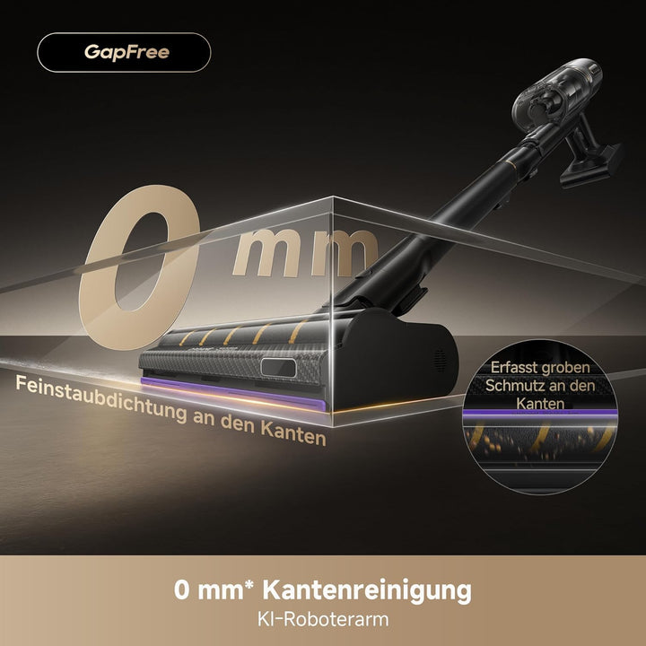 dreame V20 Pro-A Kabelloser Staubsauger, Kantenreinigung 0 mm, ohne Verheddern, für Hartböden und Te