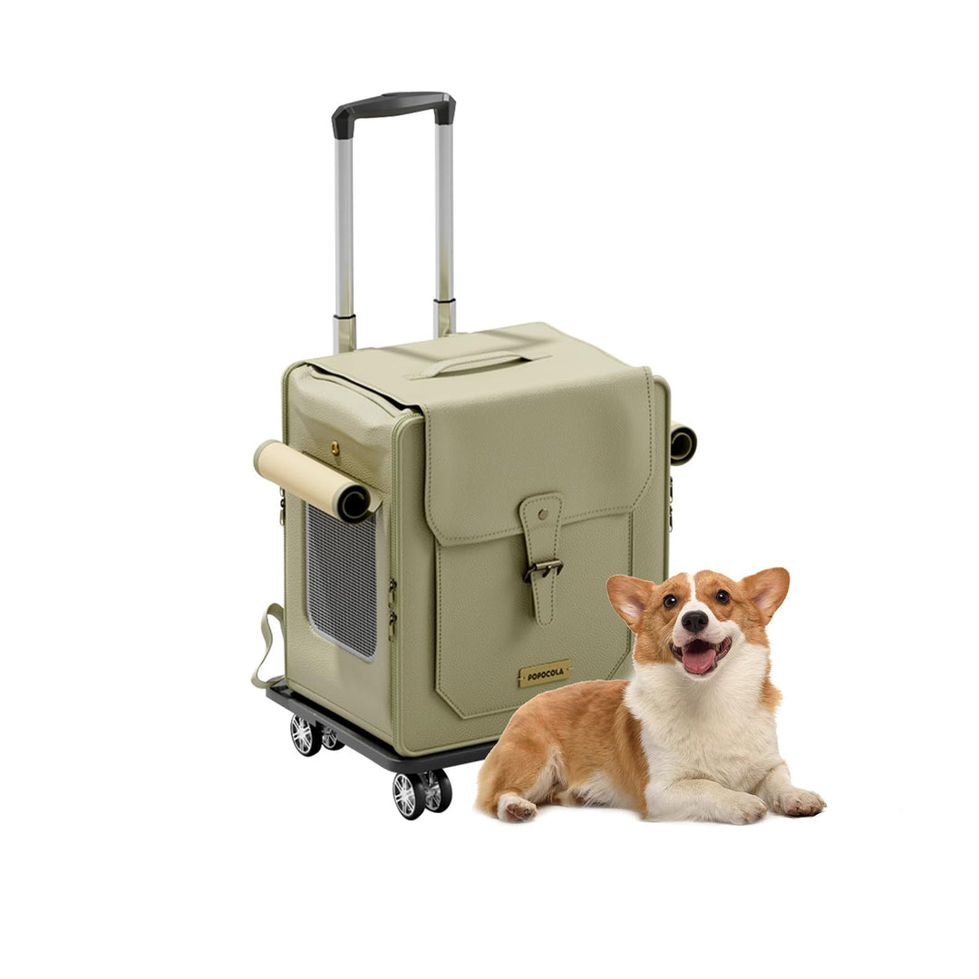 Galatée Haustier-Rucksack Mit Rädern, Haustier-Buggy, Hunde-Reisetasche Mit Abnehmbaren Rollrädern,