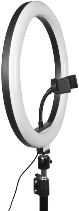 Selfie Ringlicht mit Stativ 30,5 cm – LED Ring Light mit 3 Farbtemperaturen (3000K/4000K/6500K), USB