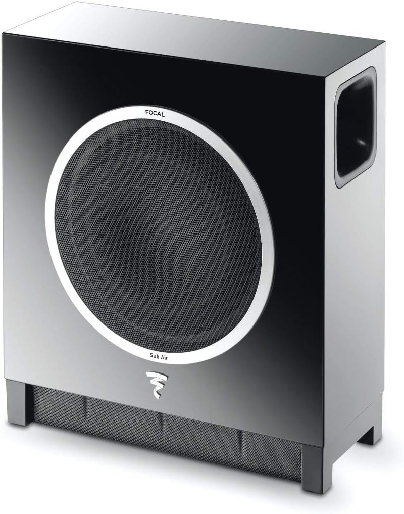 Focal Sub Air Subwoofer (High-Gloss-Optik, Funkverbindung, an der Wand montierbar) schwarz