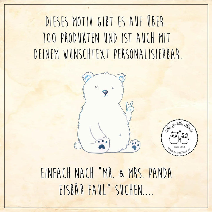 Mr. & Mrs. Panda Dose Eisbär Faul - Geschenk, Bär, Entspannen, Arbeit, zuckerdose, Homeoffice, Nordp