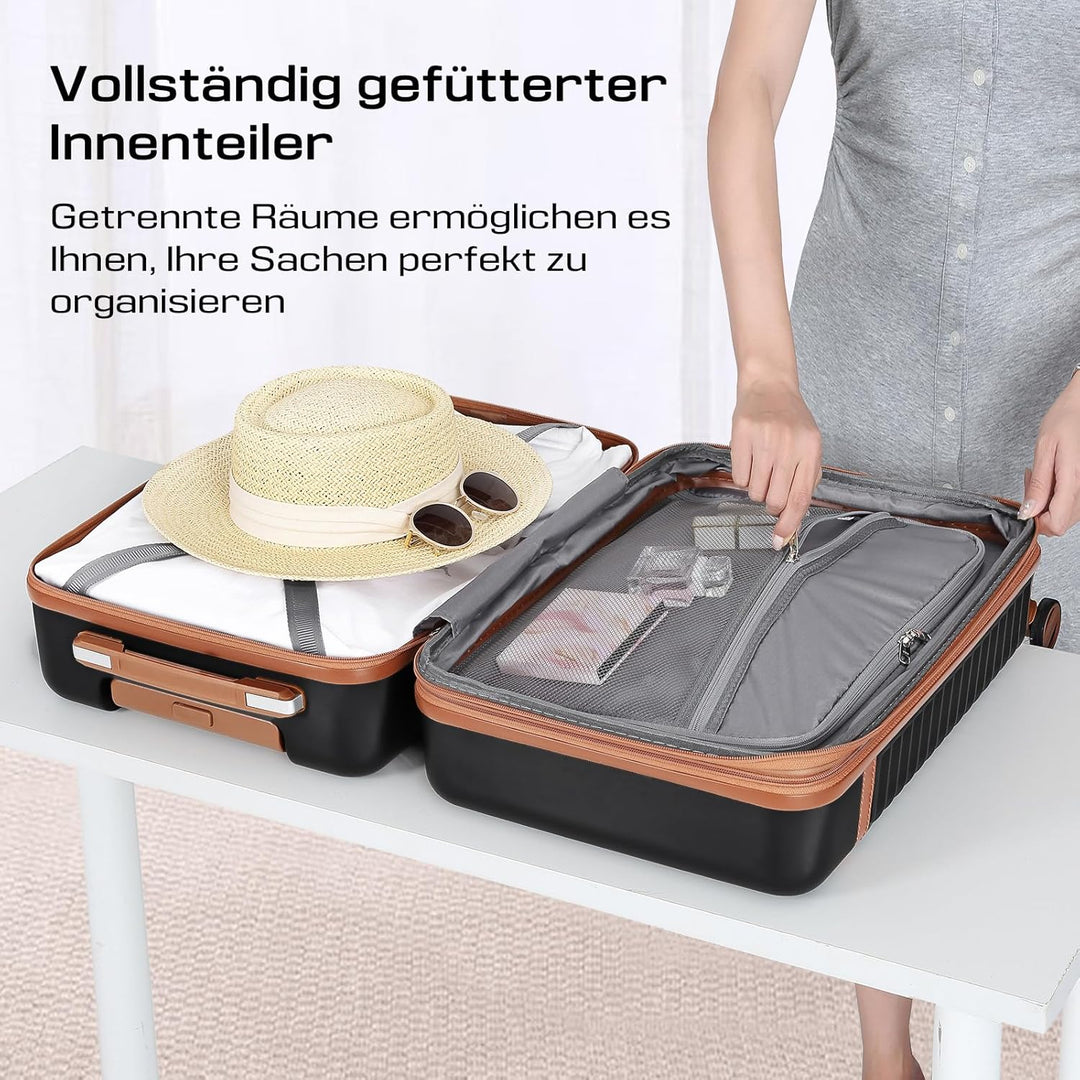 Joyway Koffer Trolleys Mittelgross Koffer, Hartschalen Reisekoffer mit 4 Rollen und TSA Schloss, Erw