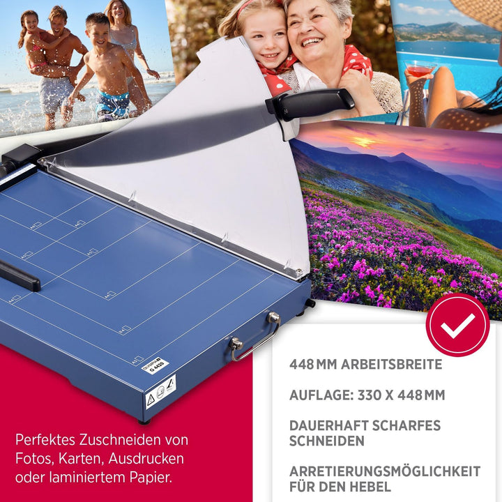 Olympia G 4420 Profi Stapelschneider (für Büro, DIN A3, 20 Blatt, Schnittschutz, Schneidemaschine mi