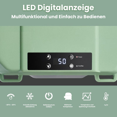 AAOBOSI Kompressor Kühlbox 17L, Kühlbox Auto,12/24V und 100-240V Kühlbox Elektrisch, bis -20 °C für