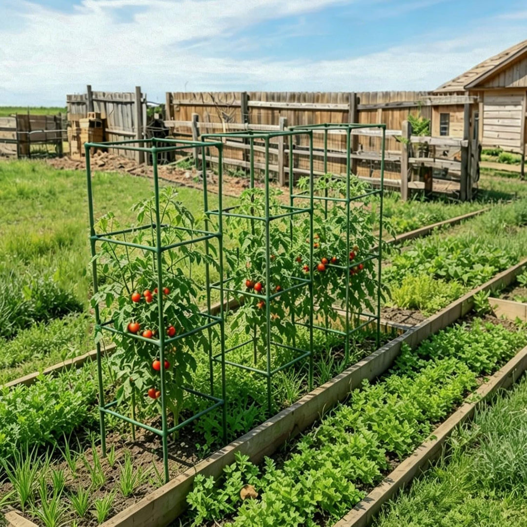 ZeeDix 4 Stück Tomaten Rankhilfe, 151cm Höhenverstellbare Rankhilfe 151cm 4Stück, 151cm 4Stück