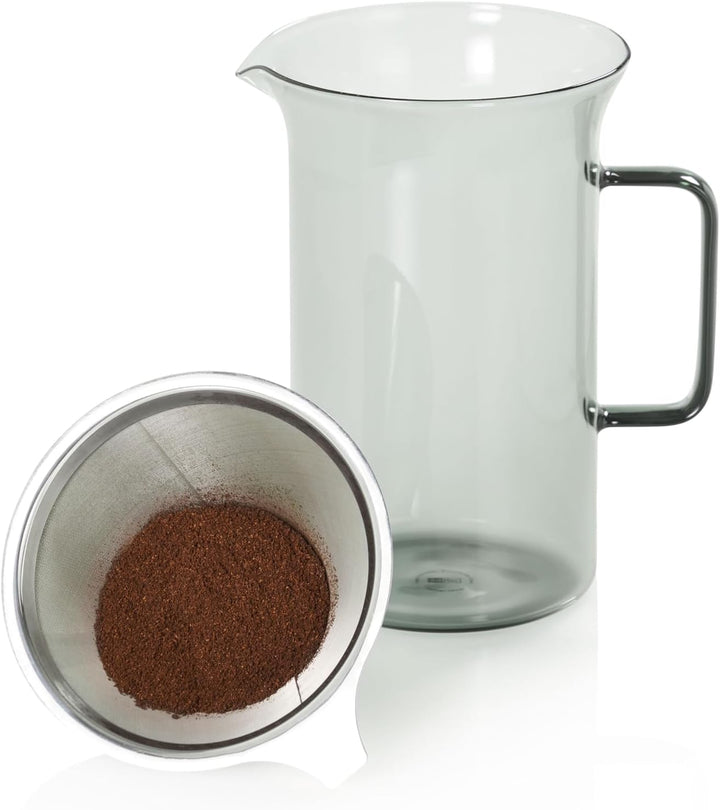 AdHoc MC82 Pour Over Kaffeebereiter Impact | 600 ml | Mundgeblasenes Borosilikatglas | Aromaschonend