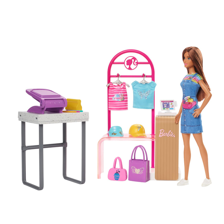 BARBIE Mode-Boutique Spielset - Foliendesigns für Barbie-Puppe, über 150 originelle Looks, inklusive