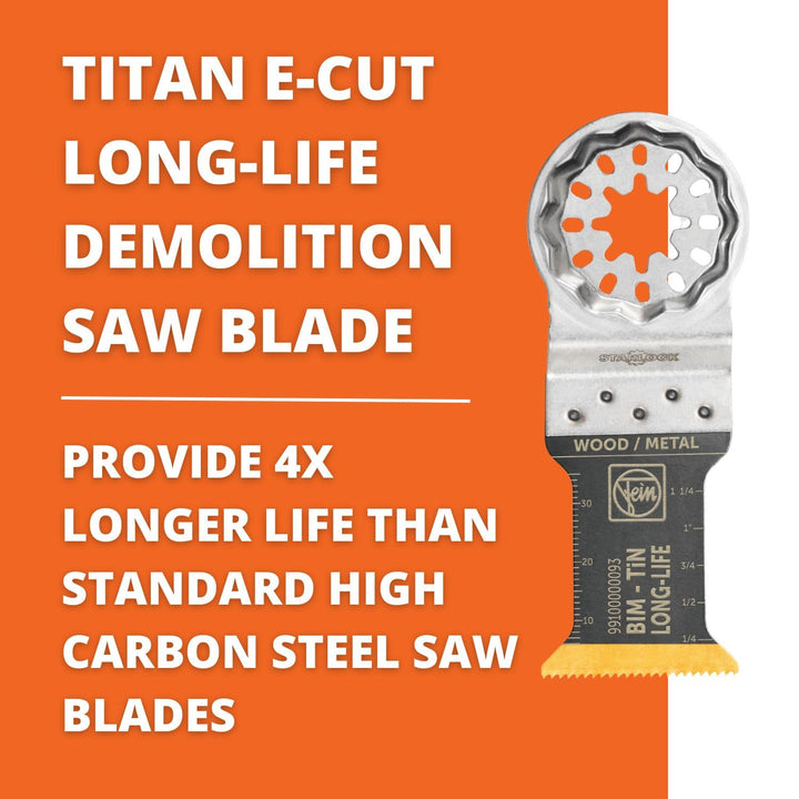 FEIN Sägeblatt E-Cut Long-Life Bi-Metall mit höhe Lebensdauer, Sägeblatt für Tiefeschnitte, Ve. 3 st