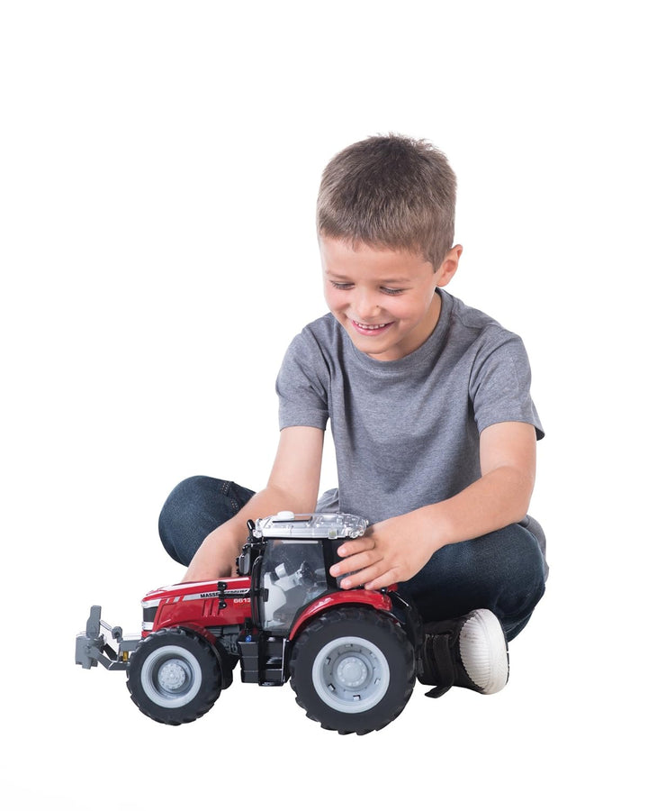 Britains Tomy Massey Ferguson 6613 - Kinder Traktor mit höhenverstellbarer Heckhydraulik - hochwerti